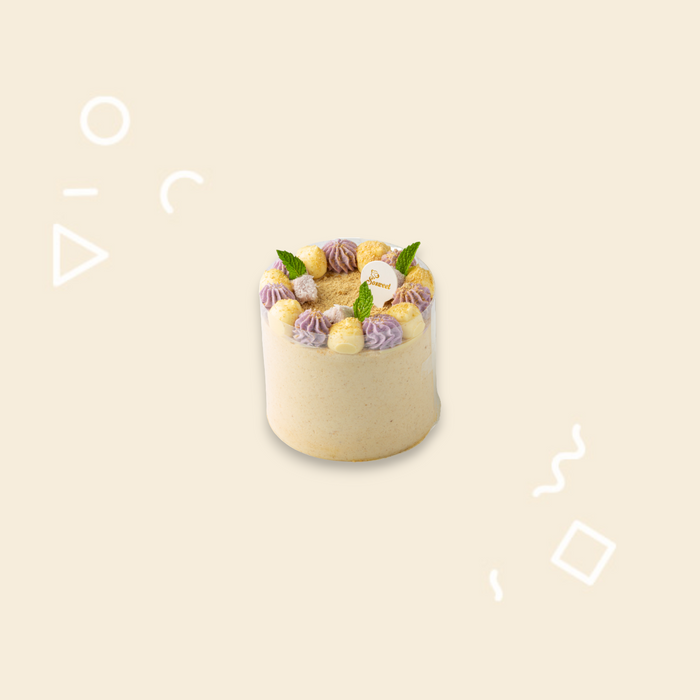 Soy Milk with Taro and Purple Rice Cake