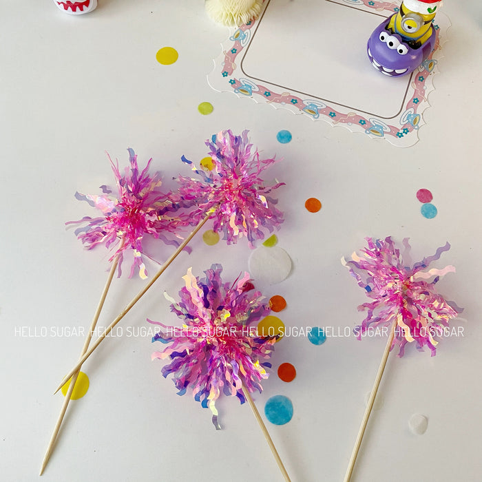 AC-Colorful Plastic Confetti Cake Decorations