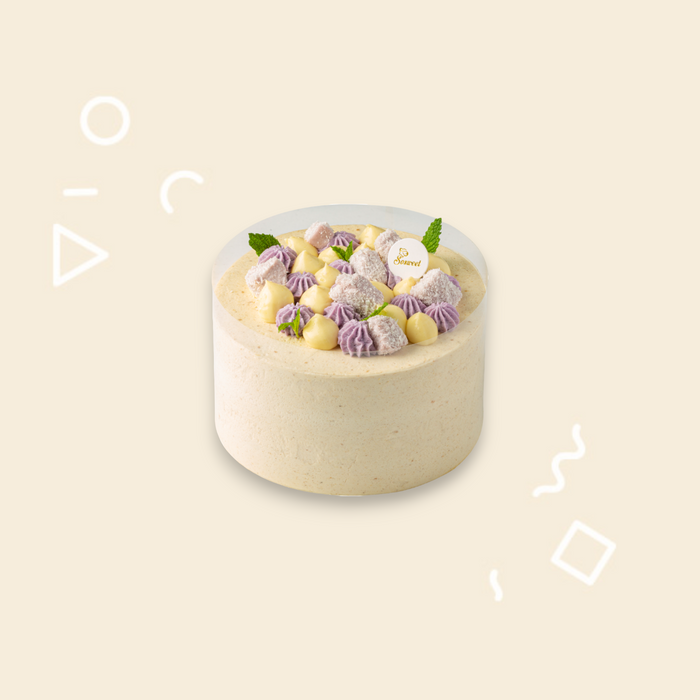 Soy Milk with Taro and Purple Rice Cake