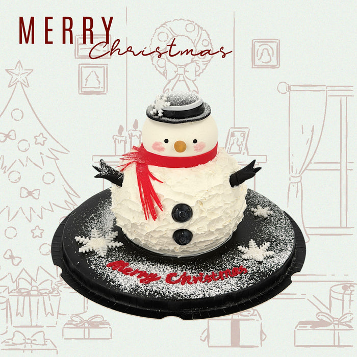 Chubby Snowman Christmas Cake
