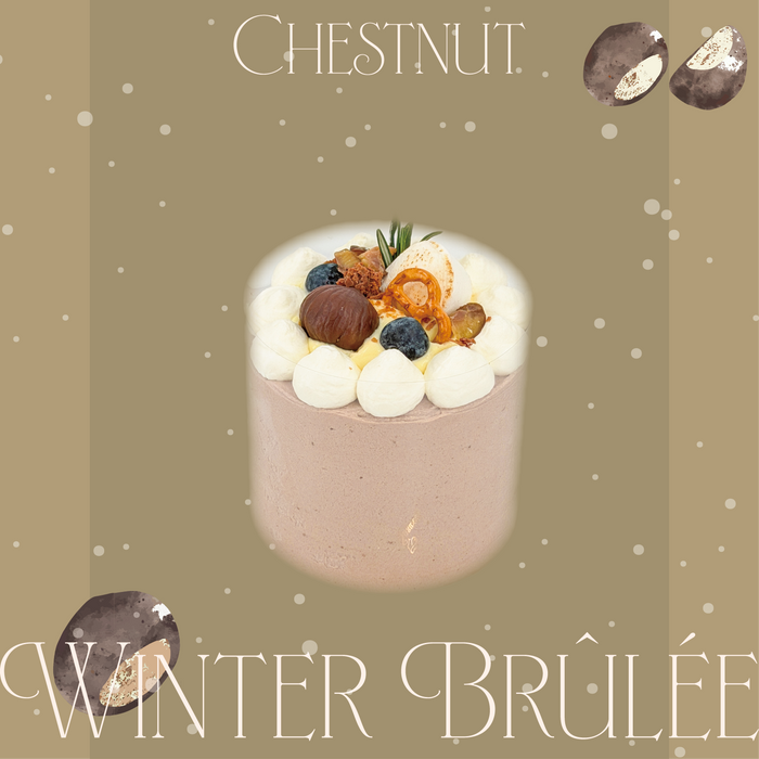 Snowlit Chestnut Brûlée Cake