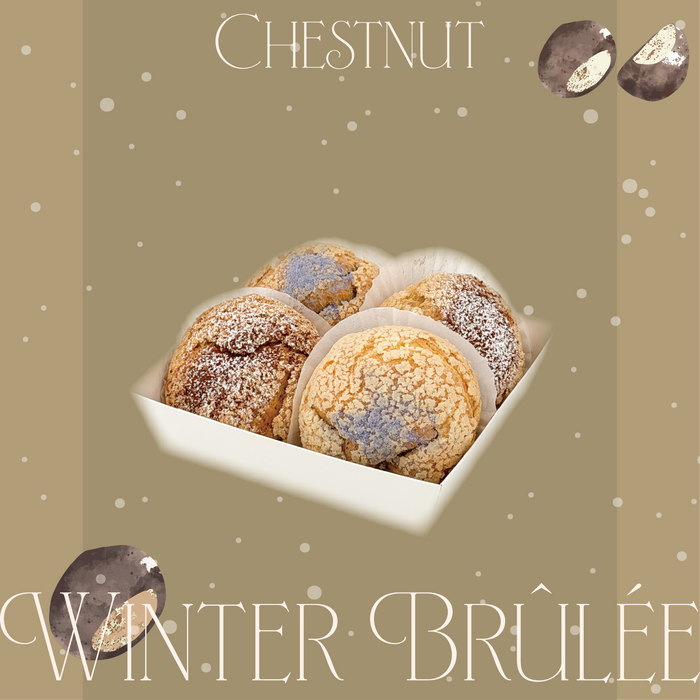 Snowfall Chestnut Brûlée Puffs