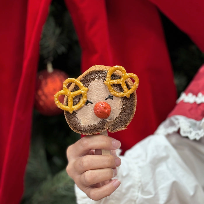 Reindeer Chocolate Lollipop Cake Roll